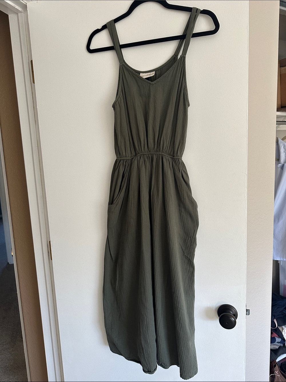 Universal Thread Olive Green Maxi Dress with Pockets